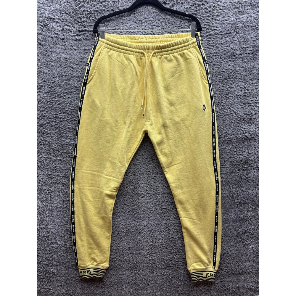 Ice‎ Cream Billionaire's Boys Club Side Stripe  Sweatpants Yellow Mens Size L